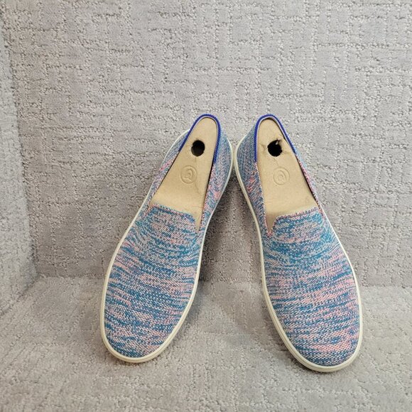 ROTHY'S The Sneaker Women's Size 9 Turquoise Melange Slip On Textile Flat Shoe - Picture 11 of 12